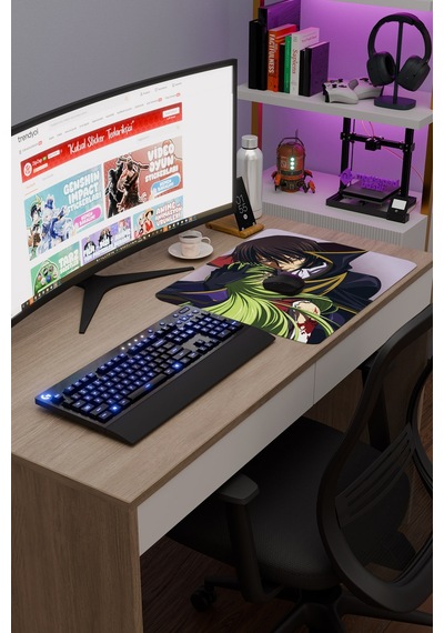 Code Geass Anime V2 - 48x40 Xl Gaming Kauçuk Kaymaz Taban Mouse Pad Fare Altlığı