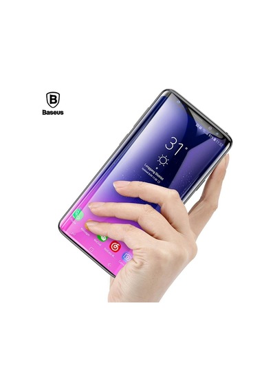Baseus Samsung Uyumlu Galaxy S9 Için 3D Kavisli Full Kaplama Ekran Koruyucu Siyah