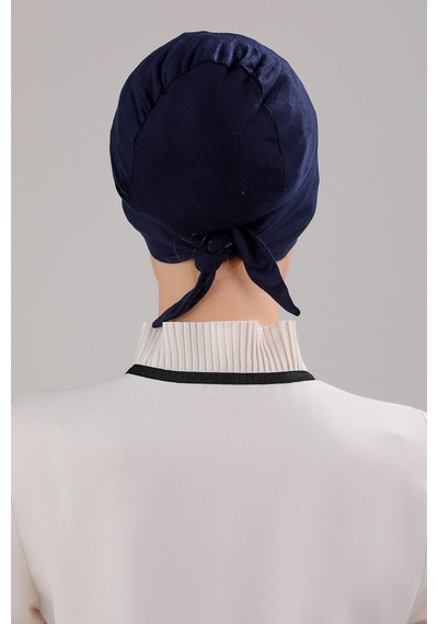 Melodi Scarf Tesettür Geçmeli Bağcıklı Viskon Likralı Bone Lacivert Lacivert Melodi Scarf Tesettür Geçmeli Bağcıklı Viskon Likralı Bone Lacivert Lacivert