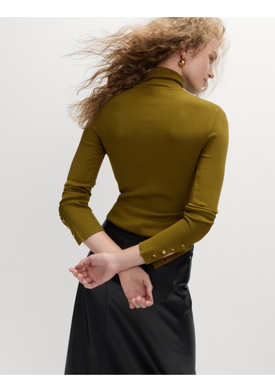 Marks & Spencer Fitilli Balıkçı Yaka Kazak Yeşil