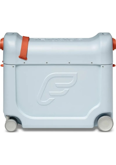 Stokke Jetkids Bedbox, Uçak Koltuklarına Uyumlu Binilebilir Çocuk Valizi Mavi