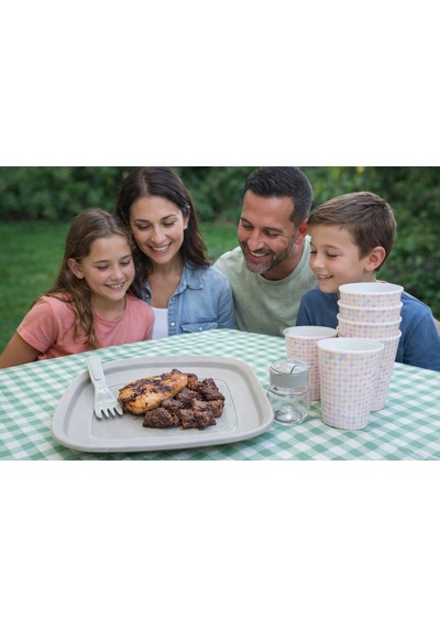 Lovely Piknik Seti 6 Kişilik 32 Parça Krem