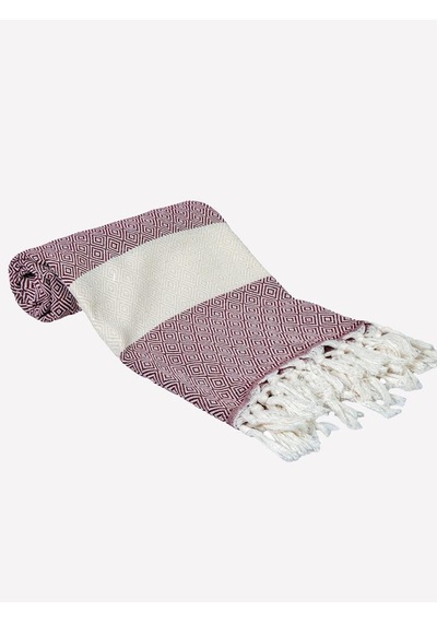 Ege Esintisi Peştemal Plaj Havlusu 90x170 Cm Yumuşak Dokulu, Hızlı Kuruyan Üstün Kalite Bordo
