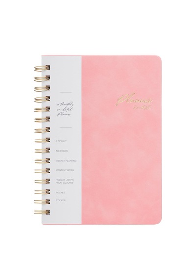 Sp. Vegan Deriş Sert Kapak Planlayıcı. A5. 100 Gr. , 176 Sayfa. 4 Yap. Sticker Ve Cep.pembe Pembe
