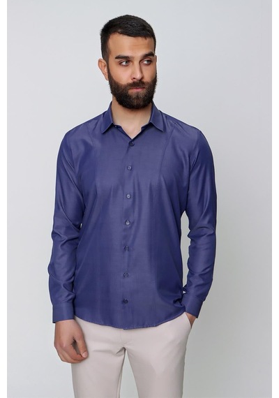 Efor Gk 635 İndigo Klasik Gömlek Indigo