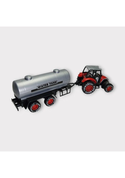 Çek Bırak Römorklu Traktör 25cm - Kırmızı Su Tankı Kırmızı