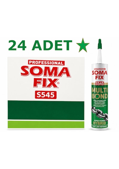 24 Adet 300 Ml Somafix Beyaz Multi Bond Hibrid Sıvı Çivi Kartonpiyer Korniş Suya Dayanıklı Yapıştırıcı