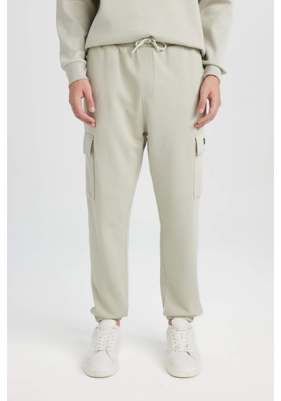 DeFacto Regular Fit Jogger Eşofman Altı Basic Düz Kargo Cepli Lastikli Paça D5252AX25SPKH494