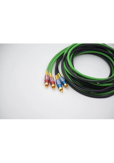 Bakır Amfi Rca Kablosu - 2 Giriş 4 Çıkış Anfi Rca Kablosu - 5 Metre - El Yapımı Tam Bakır - 5 Metre