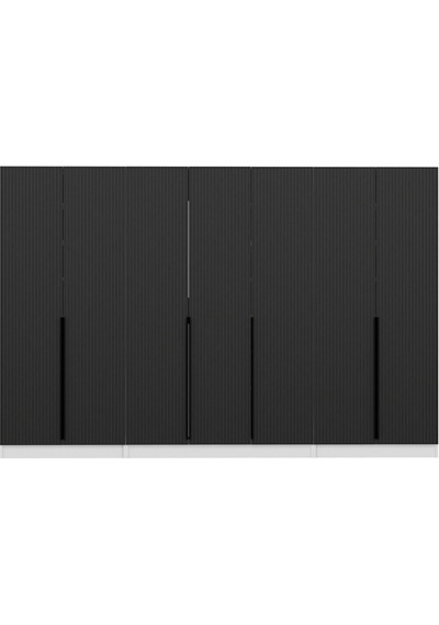 Minar Kale 210 Cm 7 Kapaklı 5b Raf Portmanto Byz Mbr Çizgili Ant