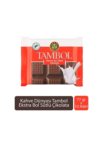 Kahve Dünyası Tambol Ekstra Bol Sütlü Çikolata 77 Gr X 10 Adet
