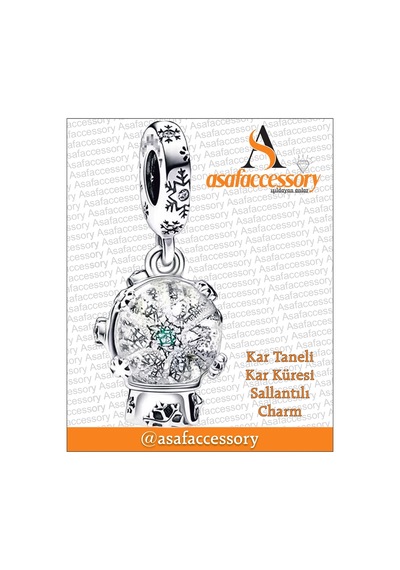 Kar Küresi Charm Asafaccessory Gümüş