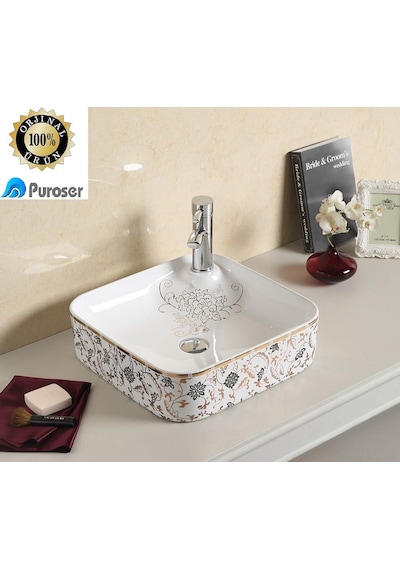 Puroser Rose Tezgah Üstü Çanak Lavabo