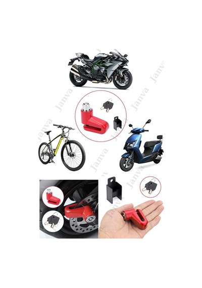 Motosikler Bisiklet Disk Kilidi Anahtarı Yer Kaplamayan Yeni Model Sağlam Güvenli Pratik Kilit