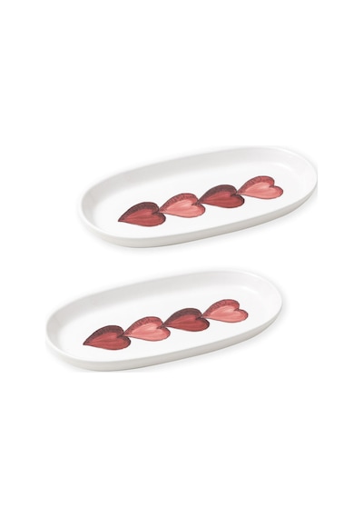 The Mia Luv Oval Servis 2li 26 Cm Çok Renkli