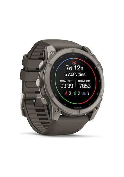 Garmin Fenix 9 51 MM Silikon Kayışlı Titanyum Çakıl Akıllı Saat (Distribütör Garantili)