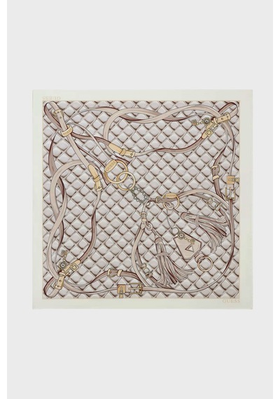 Guess Maxine Desenli 90 X 90 Cm Eşarp Aw5535pol03 Bayan Eşarp Aw5535 Pol03 Ofo Kırık Beyaz