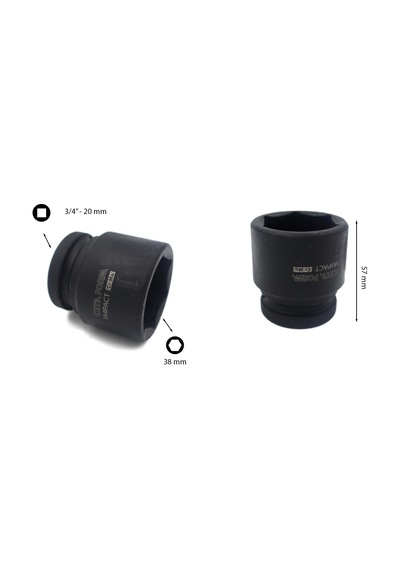 Ceta Form 38 mm 3/4” 6 Köşe Havalı Lokma Anahtar C72-H38