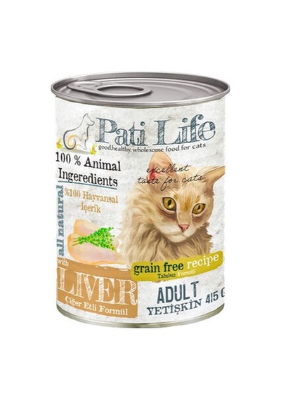 Pati Life Ciğer Etli Yetişkin Kedi Konserve Maması 6 x 415 G