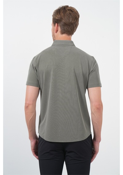 İmza Haki İtalyan Yaka Kısa Kol Cepsiz Slim Fit Esnek Gömlek 1004260159 Koyu Haki İmza Haki İtalyan Yaka Kısa Kol Cepsiz Slim Fit Esnek Gömlek 1004260159 Koyu Haki