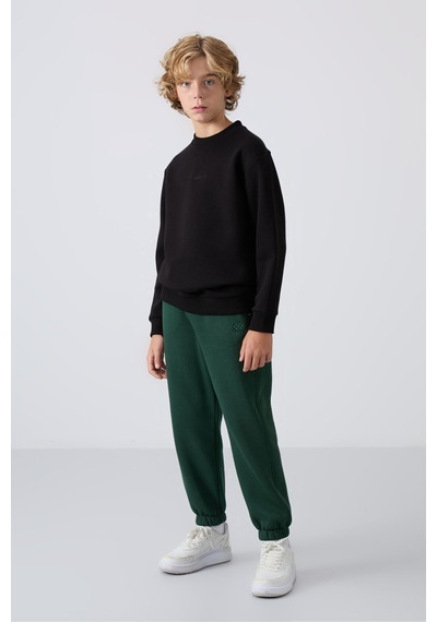 Tommylife Standart Fit 2li Paket Siyah-gri Melanj Erkek Çocuk Sweatshirt - 11232 Siyah - Gri