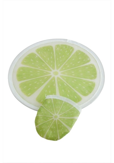 Limon Desenli Kore Yelpaze