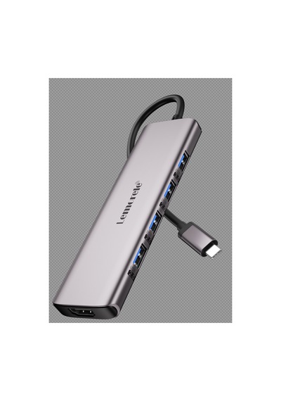 Lemorele Tc66, 7 İn 1 Type-c To Usb Hub Dock Çoklayıcı, Çift 4k Hdmı Çıkışlı 100w Pd Şarj 4x Usb Çoğaltıcı