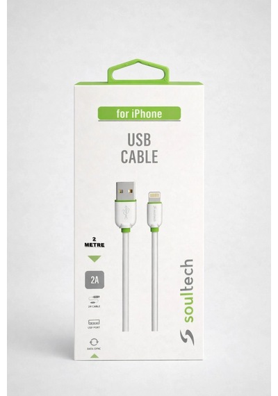 Soultech 2 Metre Usb Şarj Ve Data Kablosu Lightning Uyumlu, Hızlı Şarj