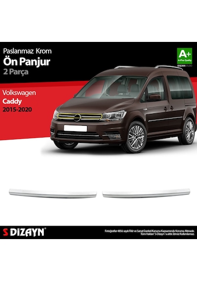 S-Dizayn  Volkswagen Caddy Krom Ön Panjur 2 Prç. 2015-2020