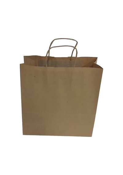 Kraft Kağıt Çanta 25 X 12 X 31 Cm Dışı Kraft Içi Kraft Sapı Kraft Burgu 90 Gram 25 Adet Kraft 100