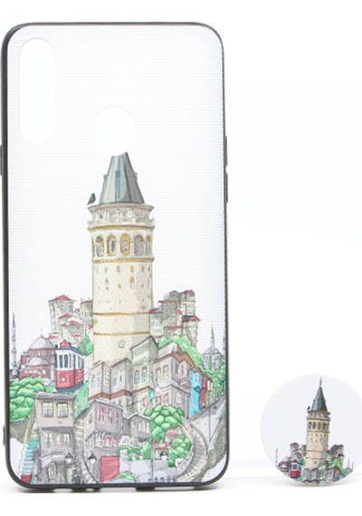 Nettech Samsung Galaxy A20s Uyumlu Desenli Popsocket Seri Arka