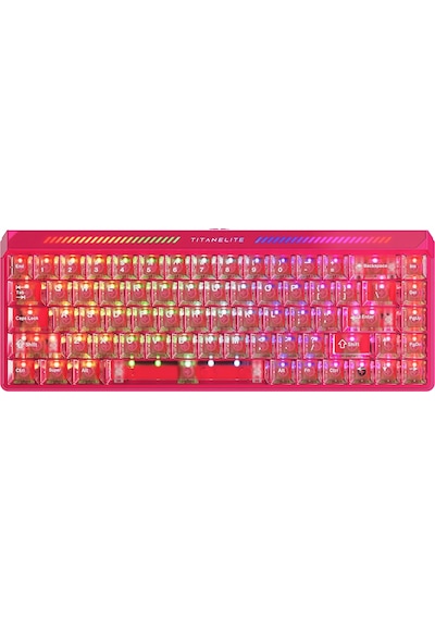 Fgg Madlions Titan 68 Turbo Hall Effect 8k Manyetik Oyuncu Klavyesi Polar Magnetic Rgb Switches-rose Red