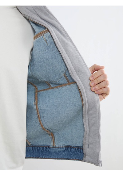 Lcw Jeans İndigo Standart Kalıp Kapüşonlu Erkek Jean Mont