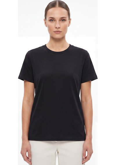 Goffra Kadın Vision Bisiklet Yaka Premium Kalite Yoğun Dokulu Pamuklu T-shirt Siyah W101-r0220-08 Goffra Kadın Vision Bisiklet Yaka Premium Kalite Yoğun Dokulu Pamuklu T-shirt Siyah W101-r0220-08