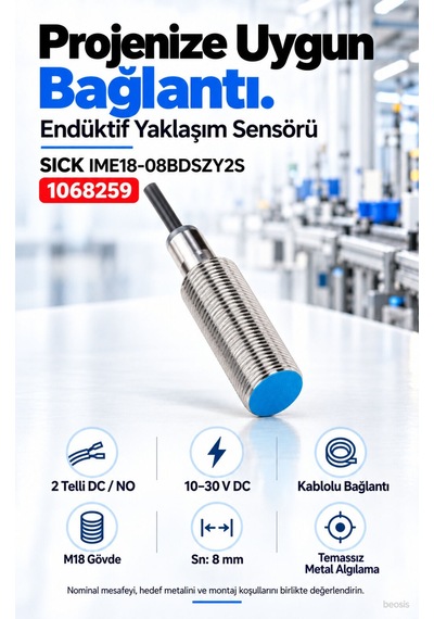 Sıck Ime18-08bdszy2s Endüktif Yaklaşım Sensörü 1068259