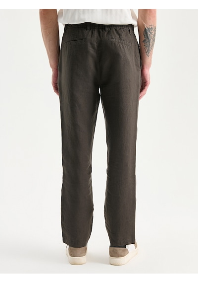 Lcw Vision Kahverengi Regular Fit %100 Keten Erkek Pantolon