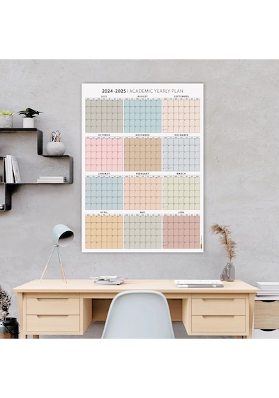 2026 -2027 Akademik Duvar Takvimi, Temmuz Başlangıçlı, Academic Wall Calendar Görseldeki Renk