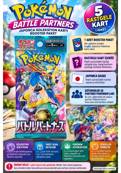 Pokémon Battle Partners Japonca Booster Paket 5 Kart Sv9 Scarlet & Violet