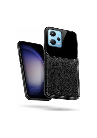 Xiaomi Redmi Note 12 Pro 5g Uyumlu Kılıf Lens Deri Kılıf Siyah