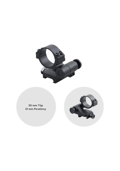 Vector Optics 30mm Dürbün Ve Magnifier İçin Yana Katlanır Picatinny Montaj Ayağı Sctm-17 Siyah
