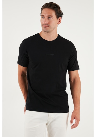 Buratti Pamuklu Baskılı Regular Fit Bisiklet Yaka Erkek T Shirt 59020205 Siyah