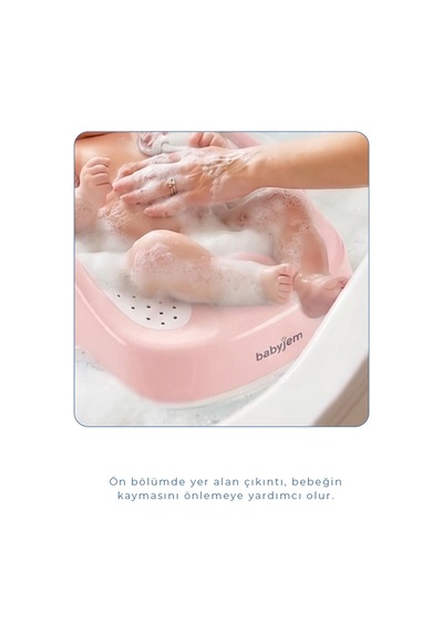 Babyjem Soft Banyo Desteği Bebek Yıkama Yardımcısı Soft Pembe