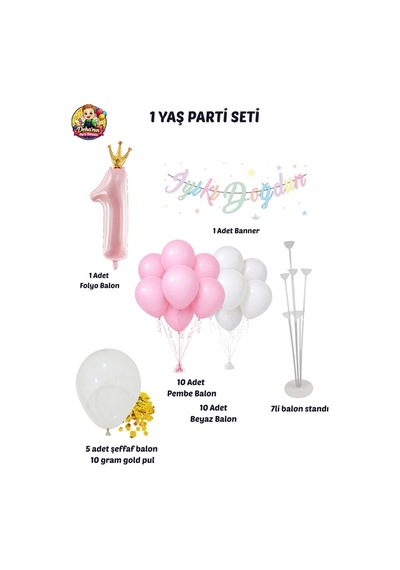 1 Yaş Parti Seti Kız Pembe 1 Yaş Doğum Günü Süsleri İlk Yaş Doğum Günü Parti Malzemeleri 1 Rakam Folyo Balon Banner Balon Standı Konfeti Balon Masa Süsleme Seti Çok Renkli 1 Yaş Parti Seti Kız Pembe 1 Yaş Doğum Günü Süsleri İlk Yaş Doğum Günü Parti Malzemeleri 1 Rakam Folyo Balon Banner Balon Standı Konfeti Balon Masa Süsleme Seti Çok Renkli
