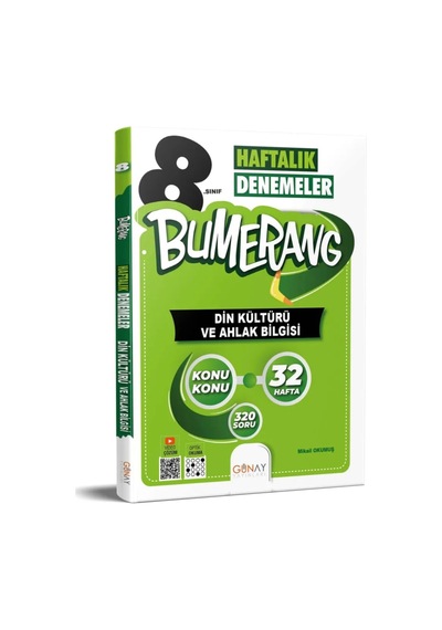 Günay Yayınları 8.sınıf Bumerang 32 Haftalık Din Kültürü Ve