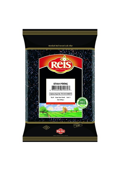 Reis Siyah Pirinç 1 Kg - Doğal Ve Besleyici Siyah Pirinç 3'li Ekonomik Paket - 3 Adet Tarı
