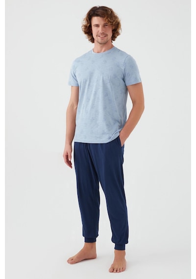 Arnetta 2504 Palm Tree Erkek Kısa Kol Pijama Takım 001