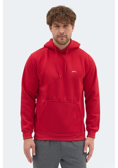Slazenger Moonlıght I Erkek Kapüşonlu Kırmızı Sweatshırt Kırmızı