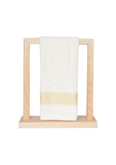 Vos Versa Bursa Varak Serisi 50x90cm %100 Pamuk 4lü Yüz Havlusu Beyaz Vvhm0020-377 - Beyaz