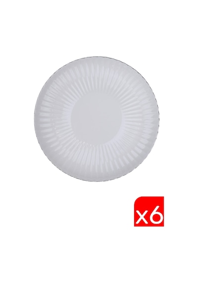 Kütahya Porselen Bone Luz Platin Fileli Servis Tabağı 27cm 6 Lı Çok Renkli