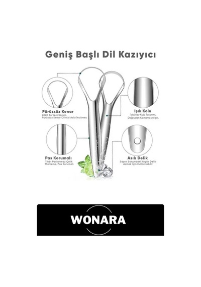 Diltemizleyici Paslanmaz Çelik Dil Temizleyici Ergonomik Ağız Bakım Aparatı Uzun Ömürlü Dayanıklı H Diğer
